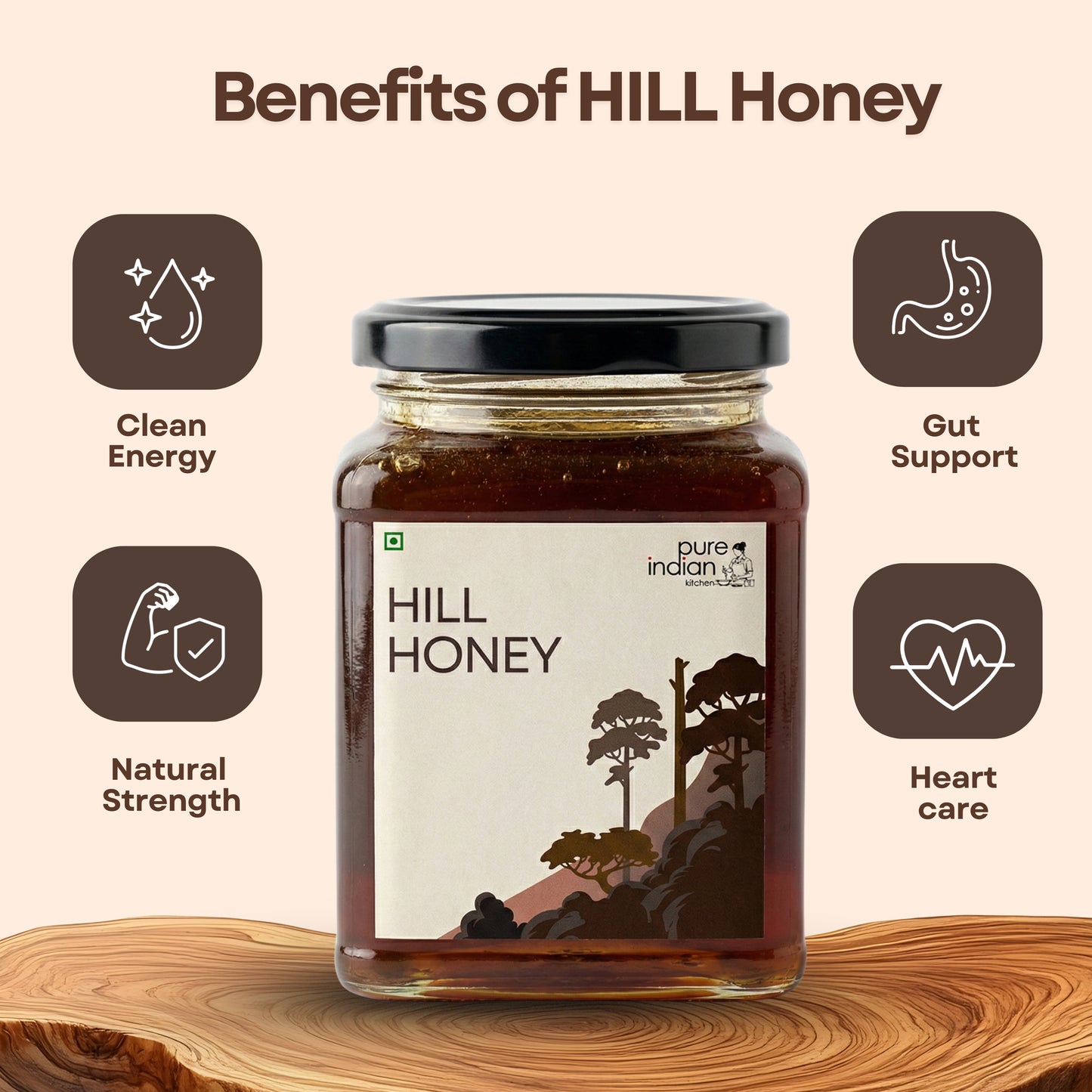 Family Kitchen Essentials - Hill Honey 500g, Multi Floral Honey 500g & Cow Ghee 400ml